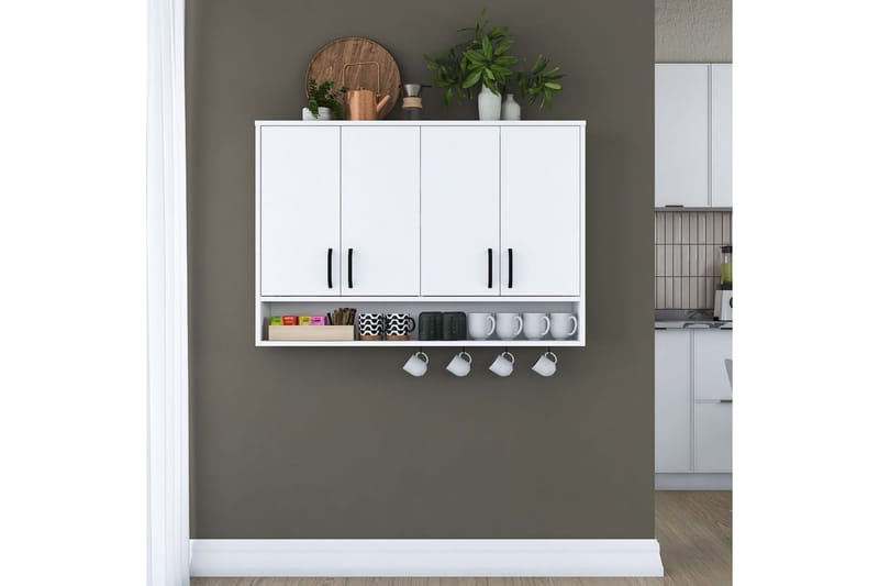 Heba TV-kaappi 120 cm - Valkoinen - Huonekalut - TV- & Mediakalusteet - TV-kaappi