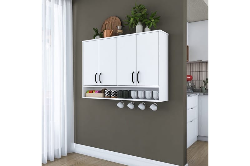 Heba TV-kaappi 120 cm - Valkoinen - Huonekalut - TV- & Mediakalusteet - TV-kaappi