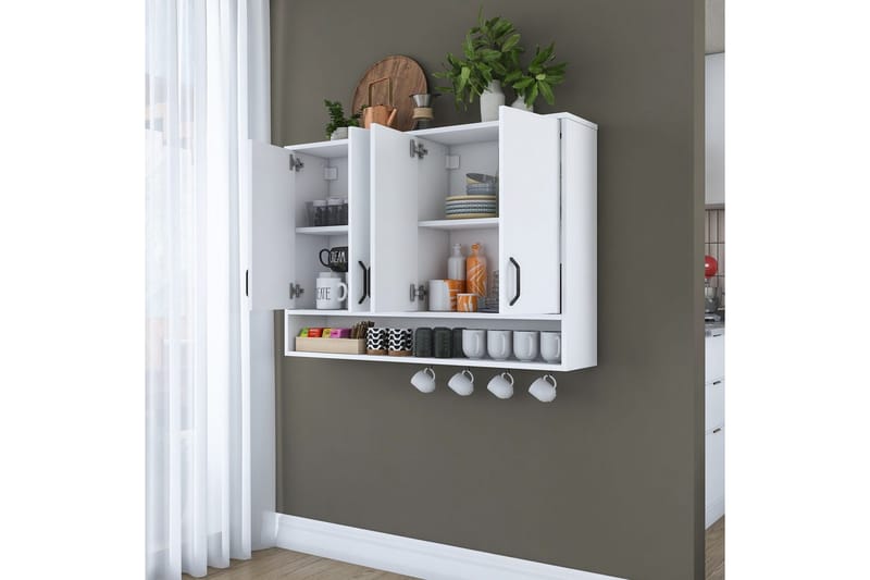 Heba TV-kaappi 120 cm - Valkoinen - Huonekalut - TV- & Mediakalusteet - TV-kaappi