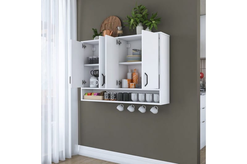 Heba TV-kaappi 120 cm - Valkoinen - Huonekalut - TV- & Mediakalusteet - TV-kaappi