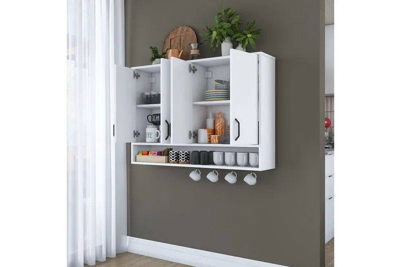 Heba TV-kaappi 120 cm - Valkoinen - Talo & remontointi - Keittiö & kylpyhuone - Keittiö & kodinhoitohuone - Keittiön sisustus - Keittiökaappi