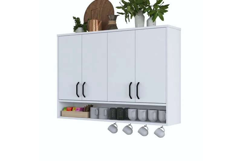 Heba TV-kaappi 120 cm - Valkoinen - Talo & remontointi - Keittiö & kylpyhuone - Keittiö & kodinhoitohuone - Keittiön sisustus - Keittiökaappi