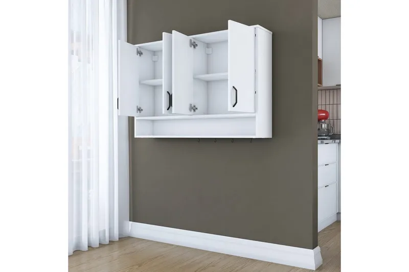 Heba TV-kaappi 120 cm - Valkoinen - Talo & remontointi - Keittiö & kylpyhuone - Keittiö & kodinhoitohuone - Keittiön sisustus - Keittiökaappi