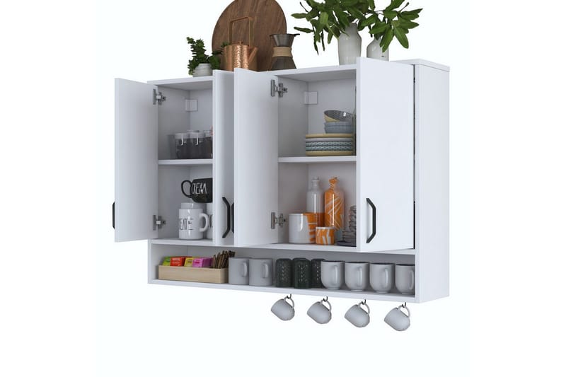 Heba TV-kaappi 120 cm - Valkoinen - Talo & remontointi - Keittiö & kylpyhuone - Keittiö & kodinhoitohuone - Keittiön sisustus - Keittiökaappi