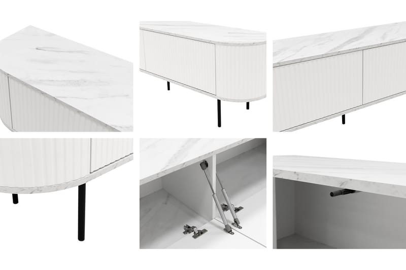 Hemanti TV-taso 180 cm - Musta - Huonekalut - TV- & Mediakalusteet - Tv taso & Mediataso