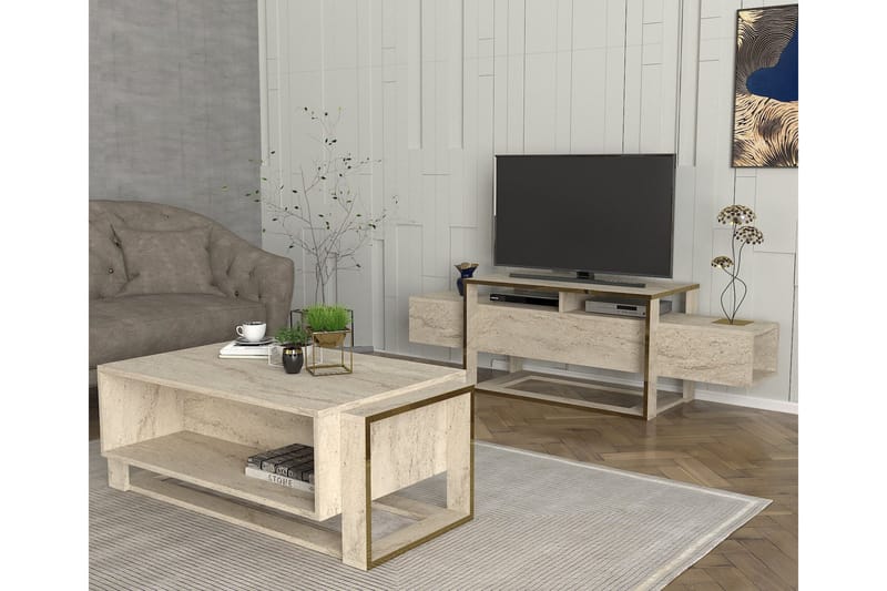 Herb Tv-taso 160 cm - Beige - Huonekalut - TV- & Mediakalusteet - Tv taso & Mediataso