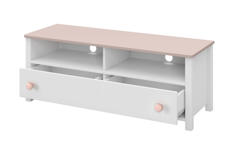 Hilts Tv-Taso 120x42 cm - Valkoinen/Vaaleanpunainen - Huonekalut - TV- & Mediakalusteet - Tv taso & Mediataso