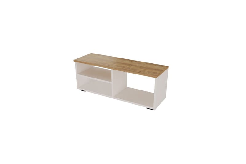 Hollowmere TV-taso 115 cm - Keskisävyinen puu/Valkoinen - Huonekalut - TV- & Mediakalusteet - Tv taso & Mediataso