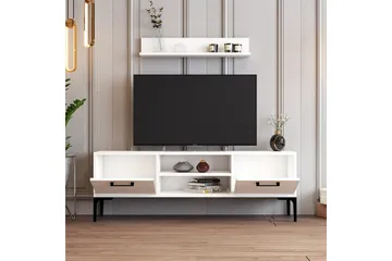 Holter TV-kalustesetti 140x30 cm - Valkoinen - Huonekalut - TV- & Mediakalusteet - TV-kalustepaketti