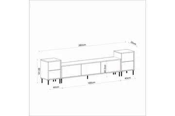 Imaj Tv-taso 180 cm - Beige/Kulta - Huonekalut - TV- & Mediakalusteet - Tv taso & Mediataso