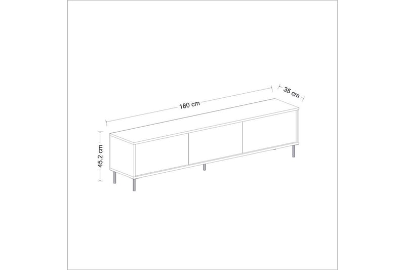 Imaj TV-taso 180 cm - Kulta/Ruskeanharmaa - Huonekalut - TV- & Mediakalusteet - Tv taso & Mediataso