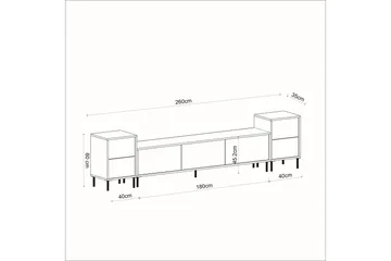 Imaj Tv-taso 180 cm - Valkoinen Marmori/Kulta - Huonekalut - TV- & Mediakalusteet - Tv taso & Mediataso