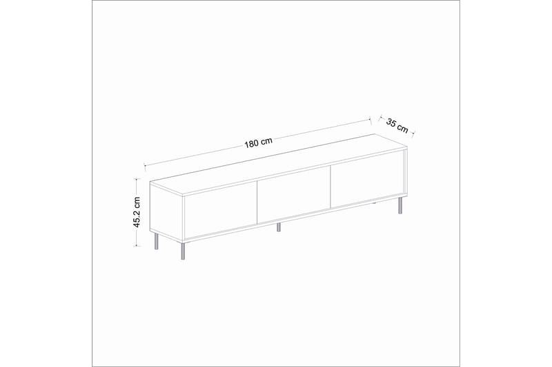 Imaj Tv-taso 180 cm - Valkoinen/Kulta - Huonekalut - TV- & Mediakalusteet - Tv taso & Mediataso