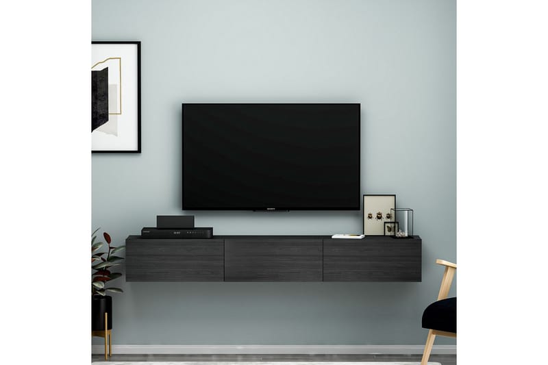 Interlaken Tv-taso 180 cm - Musta - Huonekalut - TV- & Mediakalusteet - Tv taso & Mediataso
