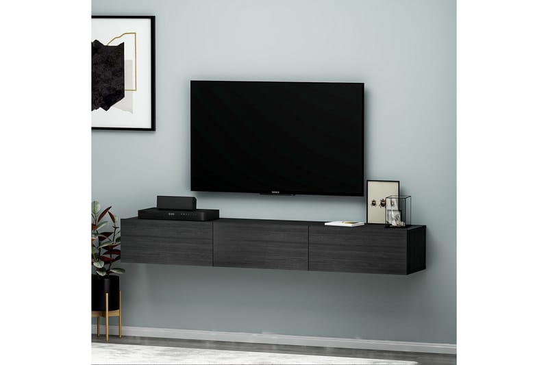 Interlaken Tv-taso 180 cm - Musta - Huonekalut - TV- & Mediakalusteet - Tv taso & Mediataso