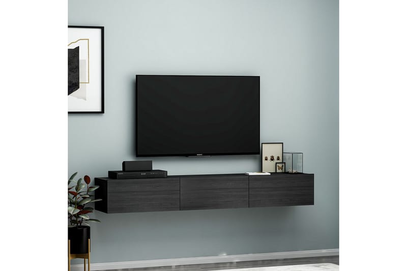 Interlaken Tv-taso 180 cm - Musta - Huonekalut - TV- & Mediakalusteet - Tv taso & Mediataso