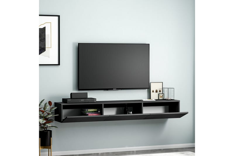 Interlaken Tv-taso 180 cm - Musta - Huonekalut - TV- & Mediakalusteet - Tv taso & Mediataso
