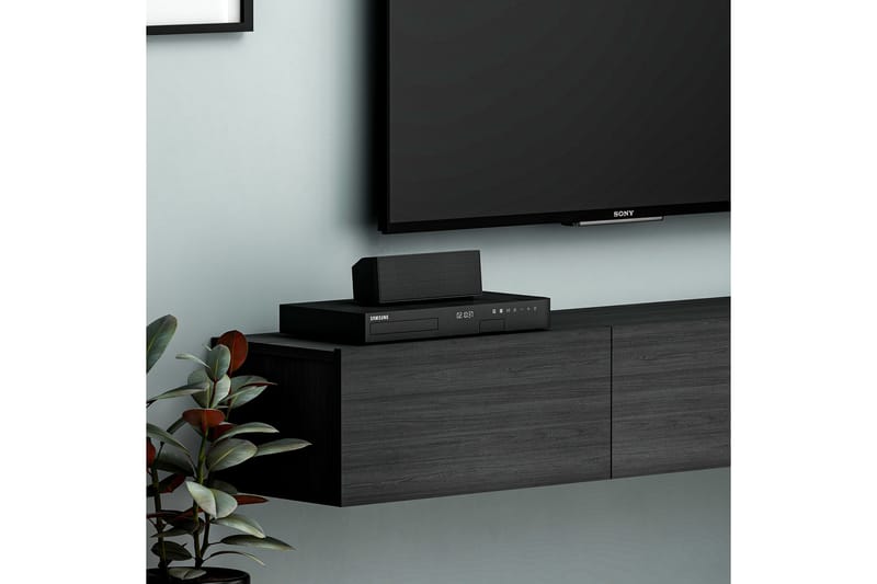 Interlaken Tv-taso 180 cm - Musta - Huonekalut - TV- & Mediakalusteet - Tv taso & Mediataso