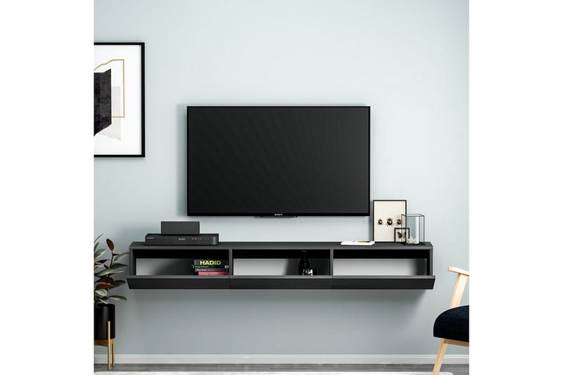 Interlaken Tv-taso 180 cm - Musta - Huonekalut - TV- & Mediakalusteet - Tv taso & Mediataso