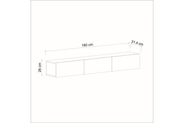 Interlaken Tv-taso 180 cm - Pähkinäpuu - Huonekalut - TV- & Mediakalusteet - Tv taso & Mediataso