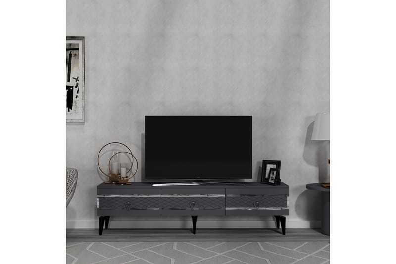 Ipek Tv-taso 180 cm - Antrasiitti/Hopea - Huonekalut - TV- & Mediakalusteet - Tv taso & Mediataso