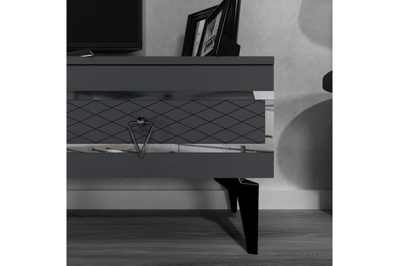 Ipek Tv-taso 180 cm - Antrasiitti/Hopea - Huonekalut - TV- & Mediakalusteet - Tv taso & Mediataso