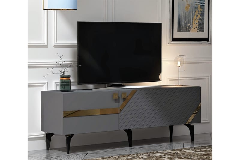 Iris Tv-taso 150 cm - Antrasiitti/Kulta - Huonekalut - TV- & Mediakalusteet - Tv taso & Mediataso