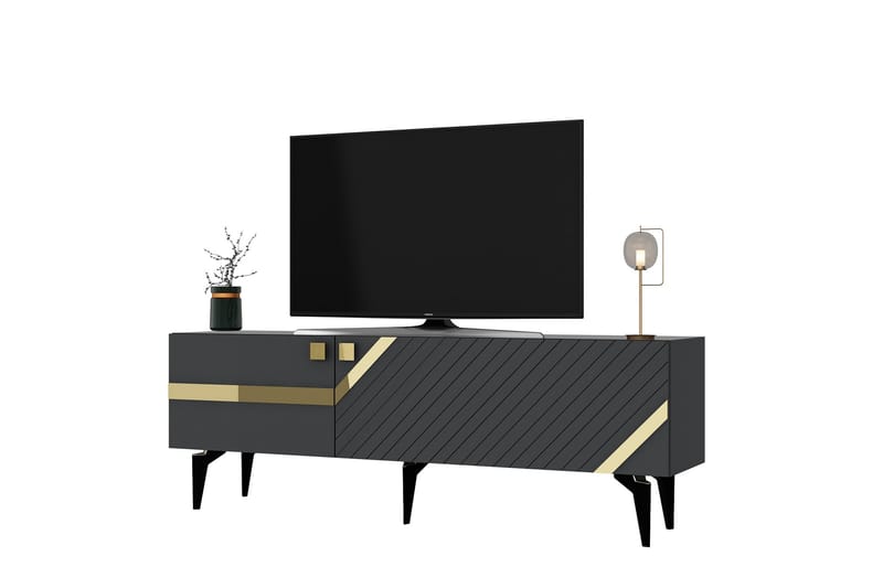 Iris Tv-taso 150 cm - Antrasiitti/Kulta - Huonekalut - TV- & Mediakalusteet - Tv taso & Mediataso