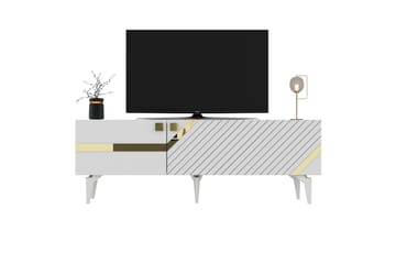Iris Tv-taso 150 cm - Valkoinen/Kulta - Huonekalut - TV- & Mediakalusteet - Tv taso & Mediataso