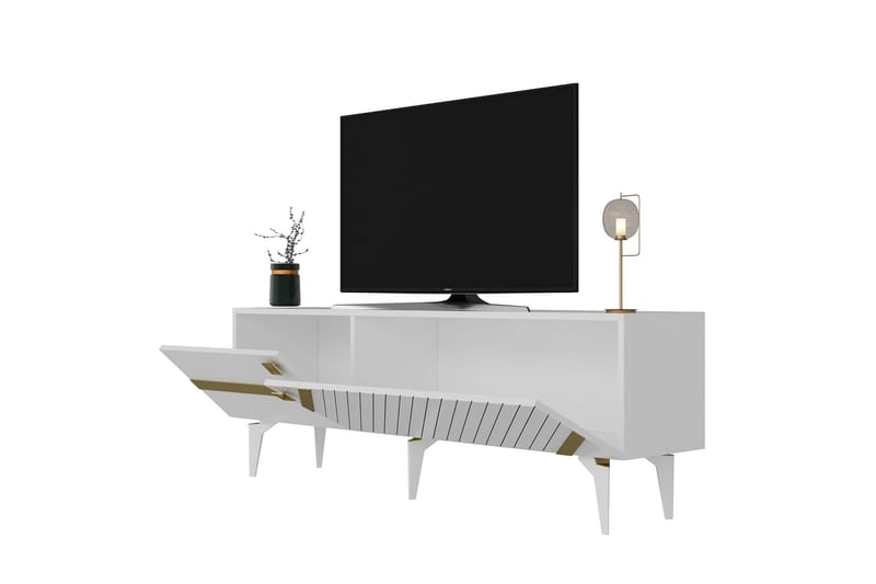 Iris Tv-taso 150 cm - Valkoinen/Kulta - Huonekalut - TV- & Mediakalusteet - Tv taso & Mediataso