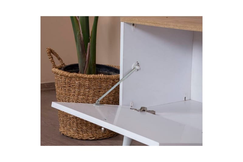 Jatinder TV-taso 55 cm - Luonnollinen/Valkoinen - Huonekalut - TV- & Mediakalusteet - Tv taso & Mediataso