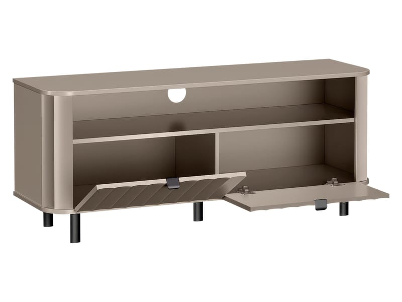 Joriel lattialla seisova tv-taso 137 cm säilytystilalla puuta - Vaalea beige - Huonekalut - TV- & Mediakalusteet - Tv taso & Mediataso
