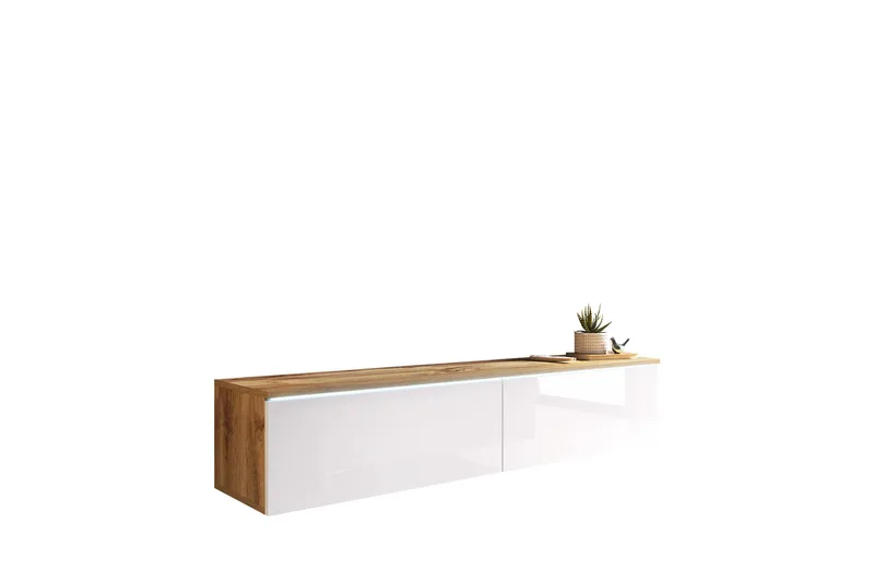 Kanak TV-taso 140 cm - Luonnonväri / Valkoinen - Huonekalut - TV- & Mediakalusteet - Tv taso & Mediataso