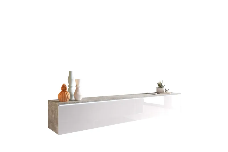 Kanak TV-taso 180 cm, Harmaa / Valkoinen