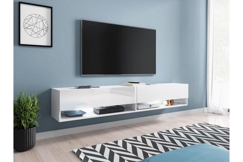 Kanak TV-taso 180 cm - Valkoinen - Huonekalut - TV- & Mediakalusteet - Tv taso & Mediataso
