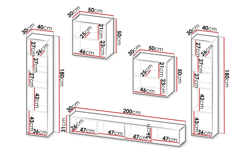 Kangana Tv-Huonekalusetti - Beige - Huonekalut - TV- & Mediakalusteet - TV-kalustepaketti