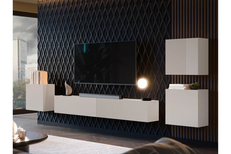 Kangana Tv-Huonekalusetti - Beige - Huonekalut - TV- & Mediakalusteet - TV-kalustepaketti