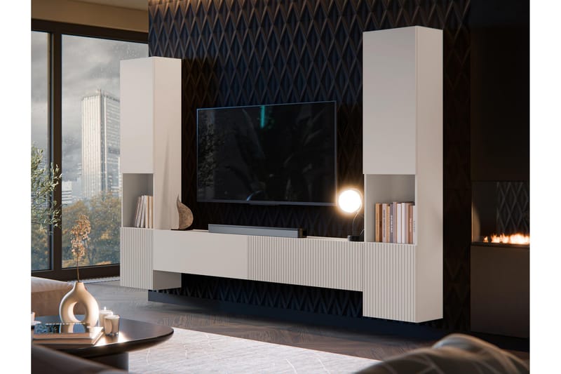 Kangana Tv-Huonekalusetti - Beige - Huonekalut - TV- & Mediakalusteet - TV-kalustepaketti