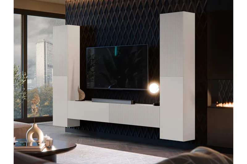 Kangana Tv-Huonekalusetti - Beige - Huonekalut - TV- & Mediakalusteet - TV-kalustepaketti