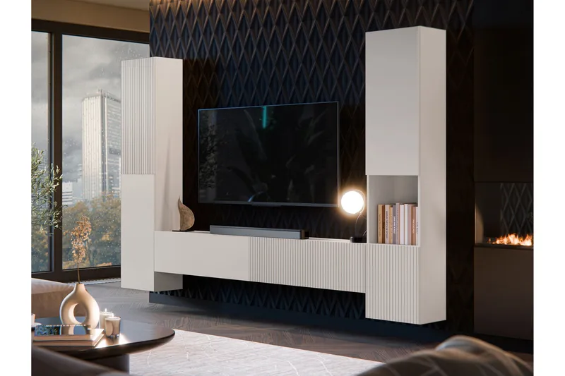 Kangana Tv-Huonekalusetti - Musta/Ruskea - Huonekalut - TV- & Mediakalusteet - TV-kalustepaketti