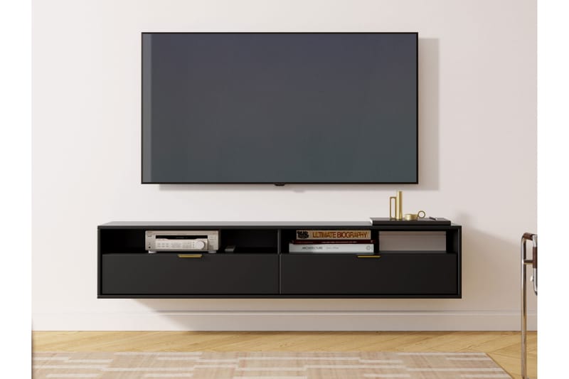 Kanon TV-taso 175 cm - Musta - Huonekalut - TV- & Mediakalusteet - Tv taso & Mediataso