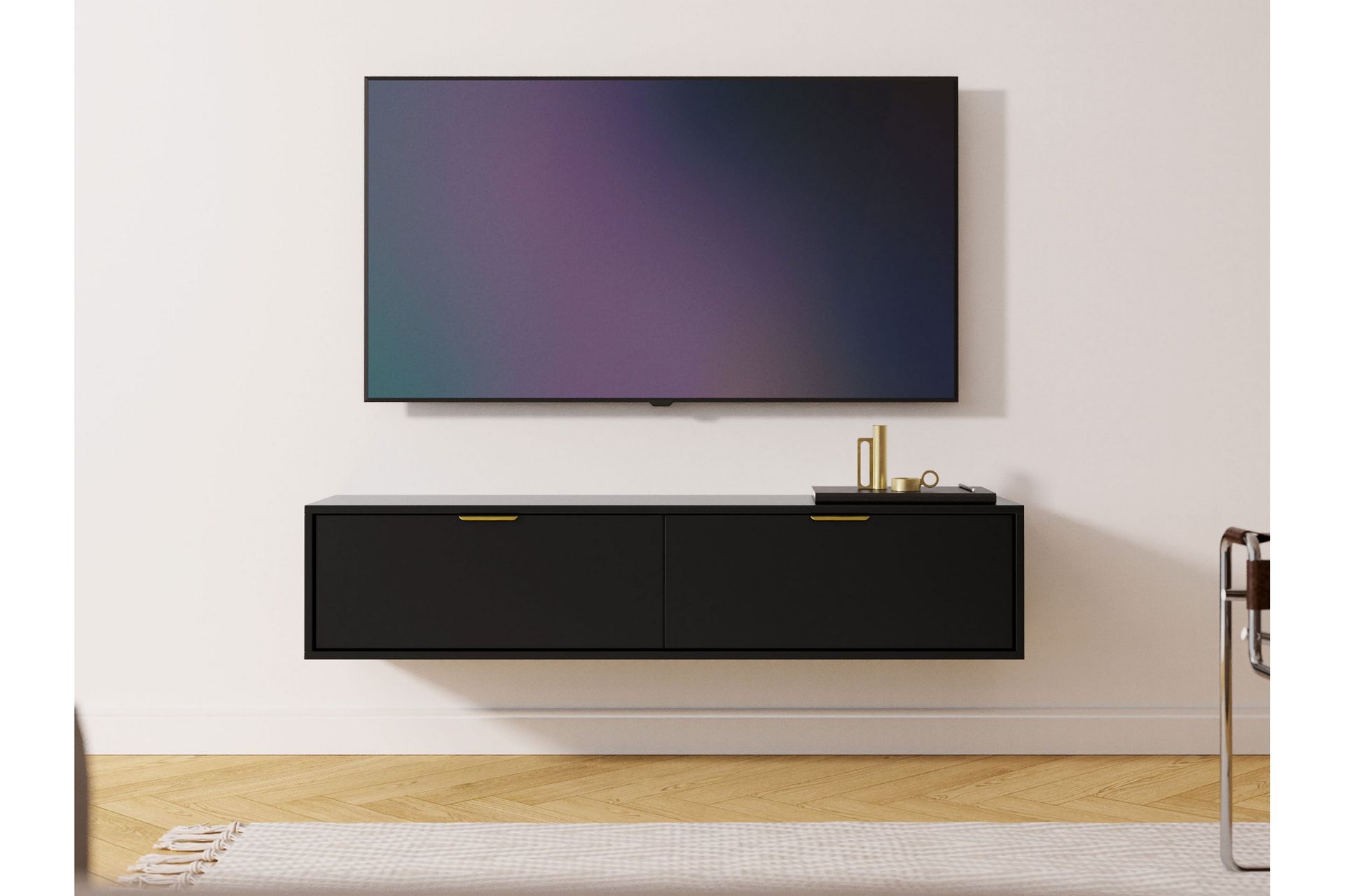 Kanta TV-taso 140 cm - Musta - Huonekalut - TV- & Mediakalusteet - Tv taso & Mediataso