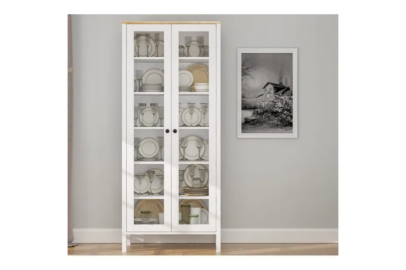 Kelric Kirjahylly 83 cm - Luonnollinen/Valkoinen - Säilytys - Hylly - Kirjahylly