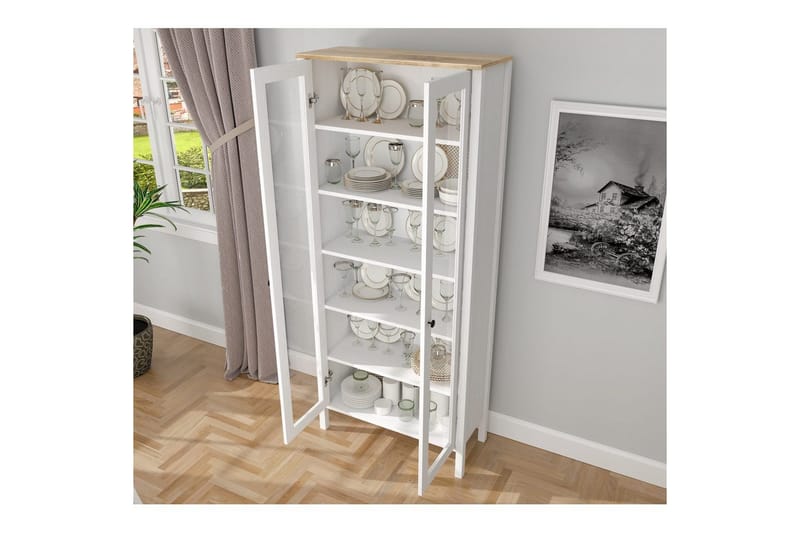 Kelric Kirjahylly 83 cm - Luonnollinen/Valkoinen - Säilytys - Hylly - Kirjahylly