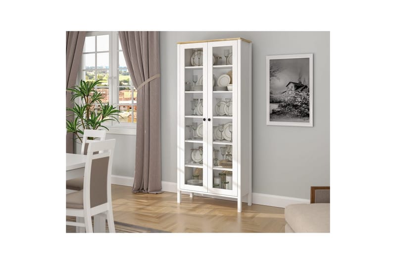 Kelric Kirjahylly 83 cm - Luonnollinen/Valkoinen - Säilytys - Hylly - Kirjahylly