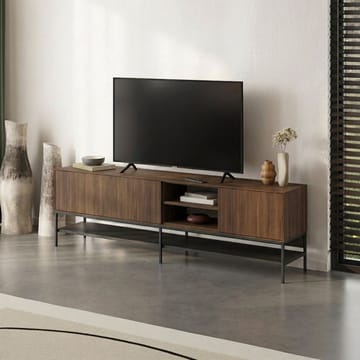 Kenvor TV-taso 180 cm - Milano Walnut, Wood Black, Musta - Huonekalut - TV- & Mediakalusteet - Tv taso & Mediataso