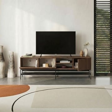 Kenvor TV-taso 180 cm - Milano Walnut, Wood Black, Musta - Huonekalut - TV- & Mediakalusteet - Tv taso & Mediataso