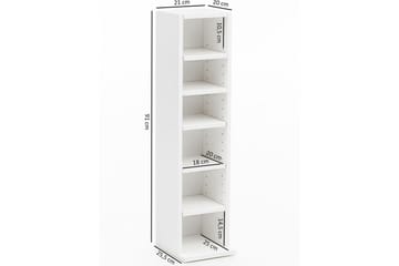 Kirjahylly 21 cm maalattua puuta - Valkoinen - Säilytys - Hylly - Kirjahylly