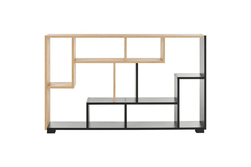 Kirjahylly Alma Vaalea puu, musta - Vaalea puu, musta - Säilytys - Hylly - Kirjahylly