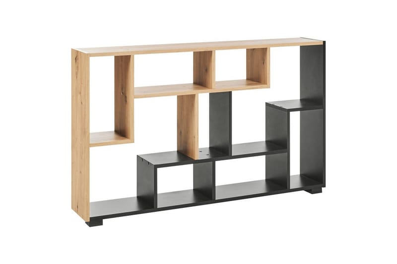 Kirjahylly Alma Vaalea puu, musta - Vaalea puu, musta - Säilytys - Hylly - Kirjahylly